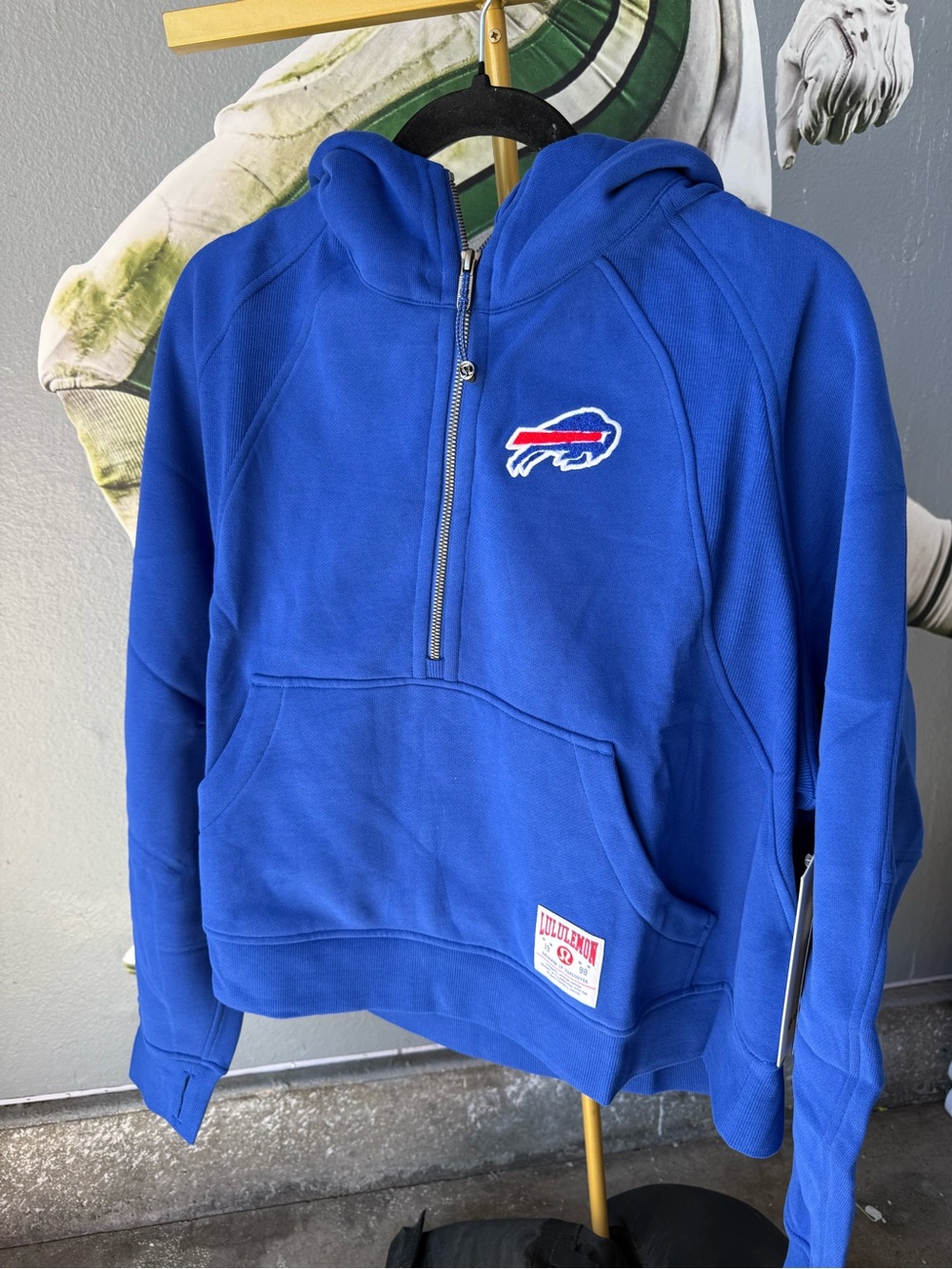 lululemon athletica Kids Blue Puffer Half-Zip Hoodie